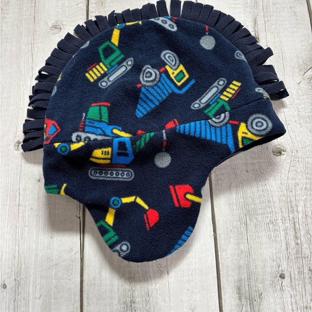 Place Fleece Hat with Construction Vehicle Design